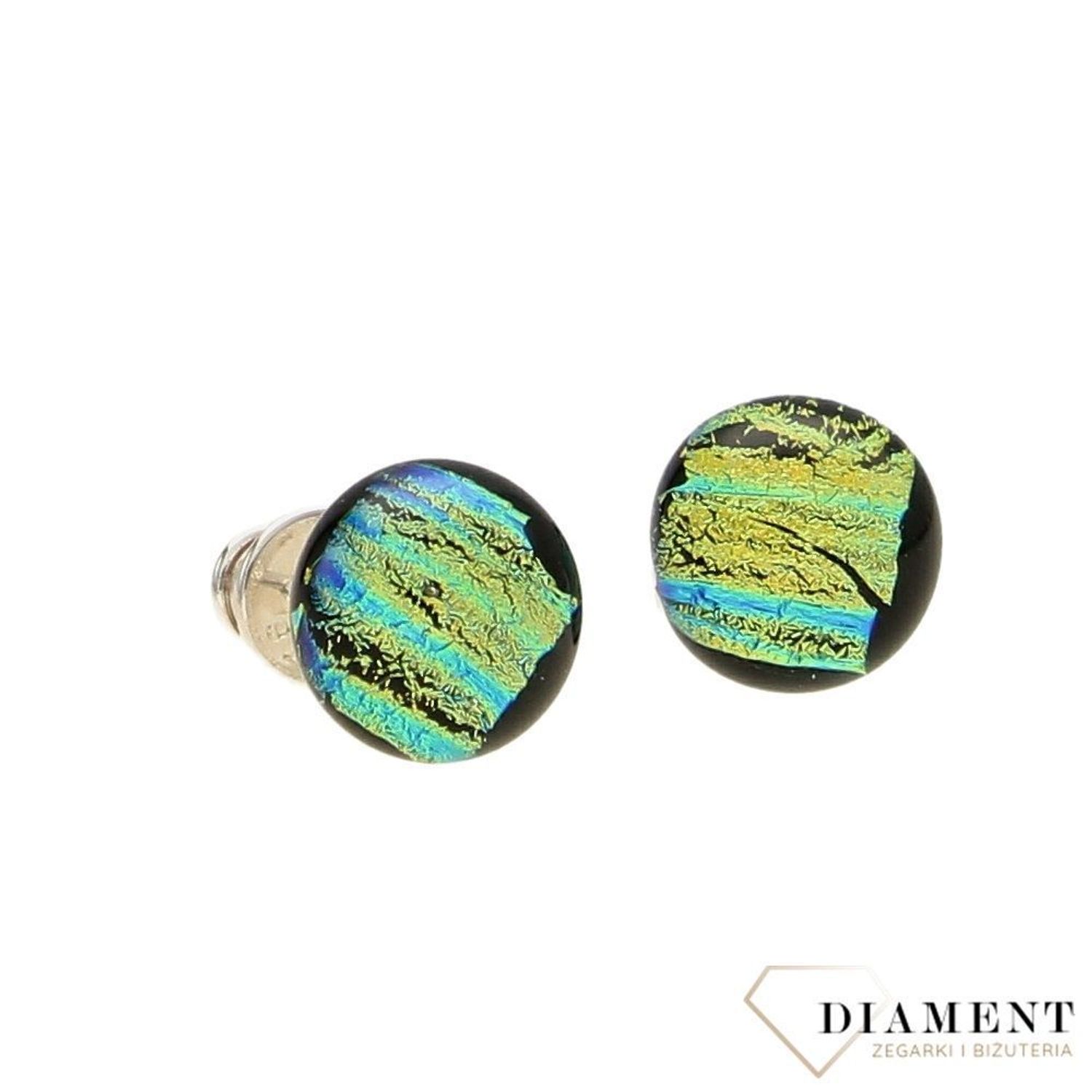 Kolczyki srebrne szkło weneckie kolorowe Murano 01.jpg